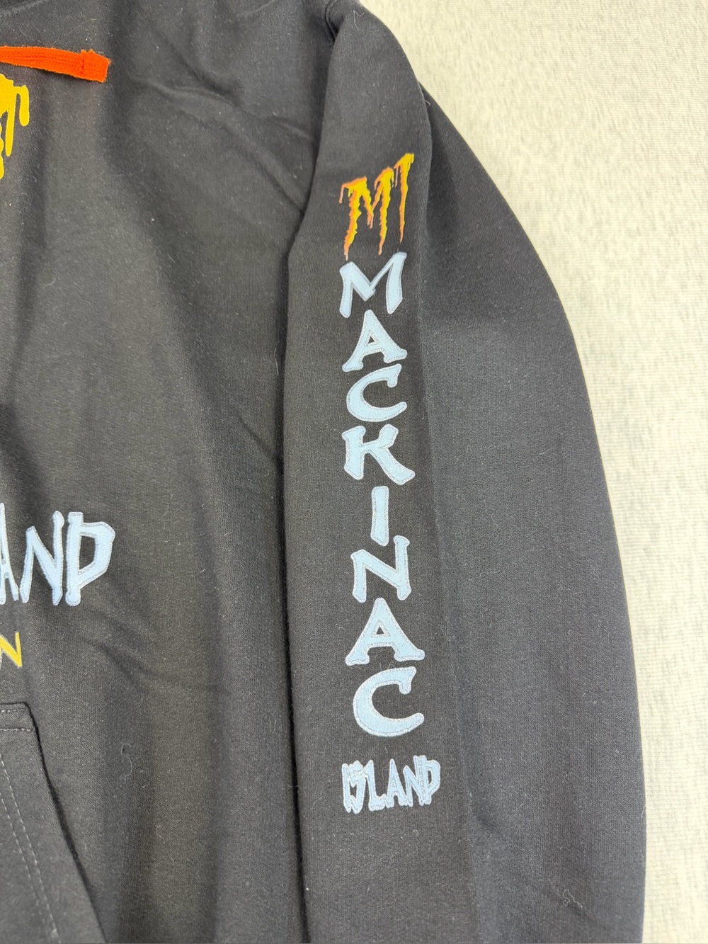 NWT Mackinac Island Michigan / Monster Graphic Hoodie Size Large Unisex - Picture 4 of 13